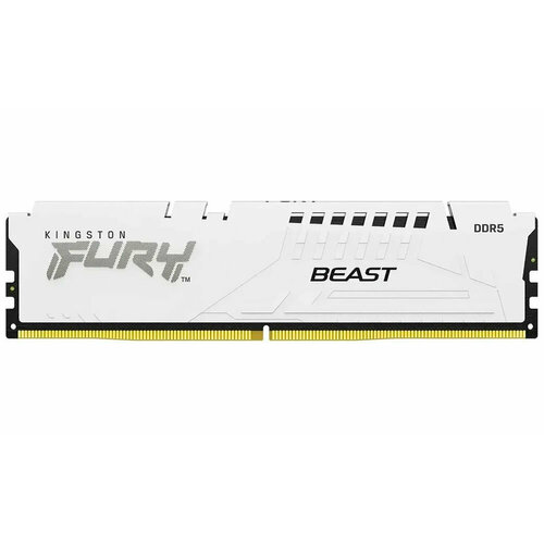 Оперативная память Kingston DDR5 16Gb 6000Mhz FURY Beast White EXPO KF560C30BWE-16 9299₽