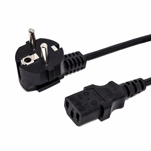 Кабель питания Filum FL-PC16-EU-C13-1M CEE 7/7- С13, 3х1 мм², 220В, 10A, чёрный, 1 м.