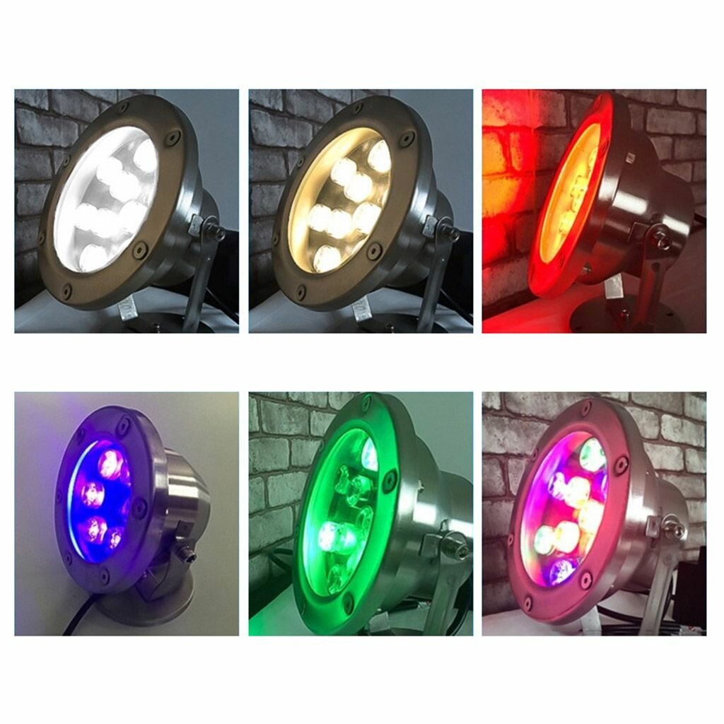 Изображение 12V/24V нержавеющая сталь бассейн светильник - красный 3W
