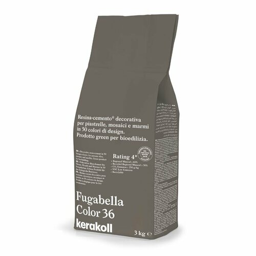 фото Затирка для плитки полимерцементная kerakoll fugabella color (3кг) 36