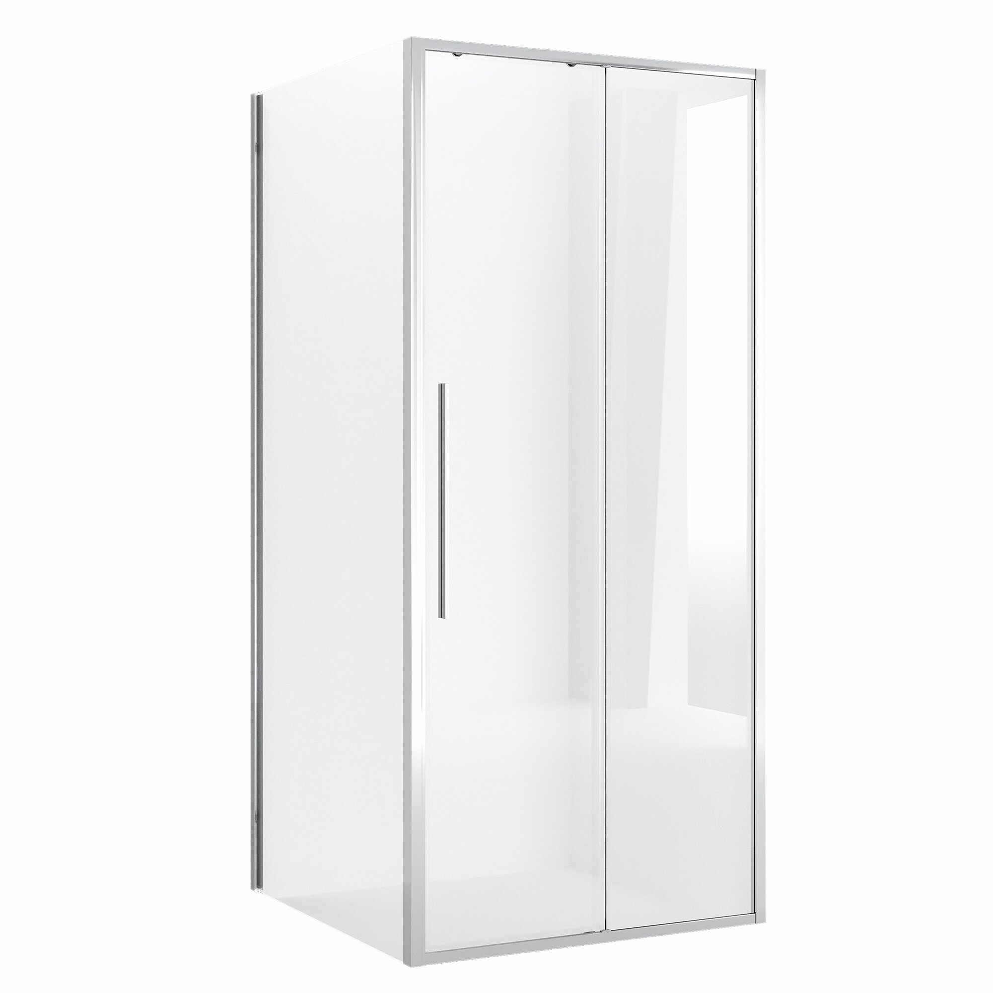 Душевое ограждение Niagara Nova NG-64-10A-A100-34 (100х100х195) квадрат хром дверь раздвижная стекло прозрачное2 места