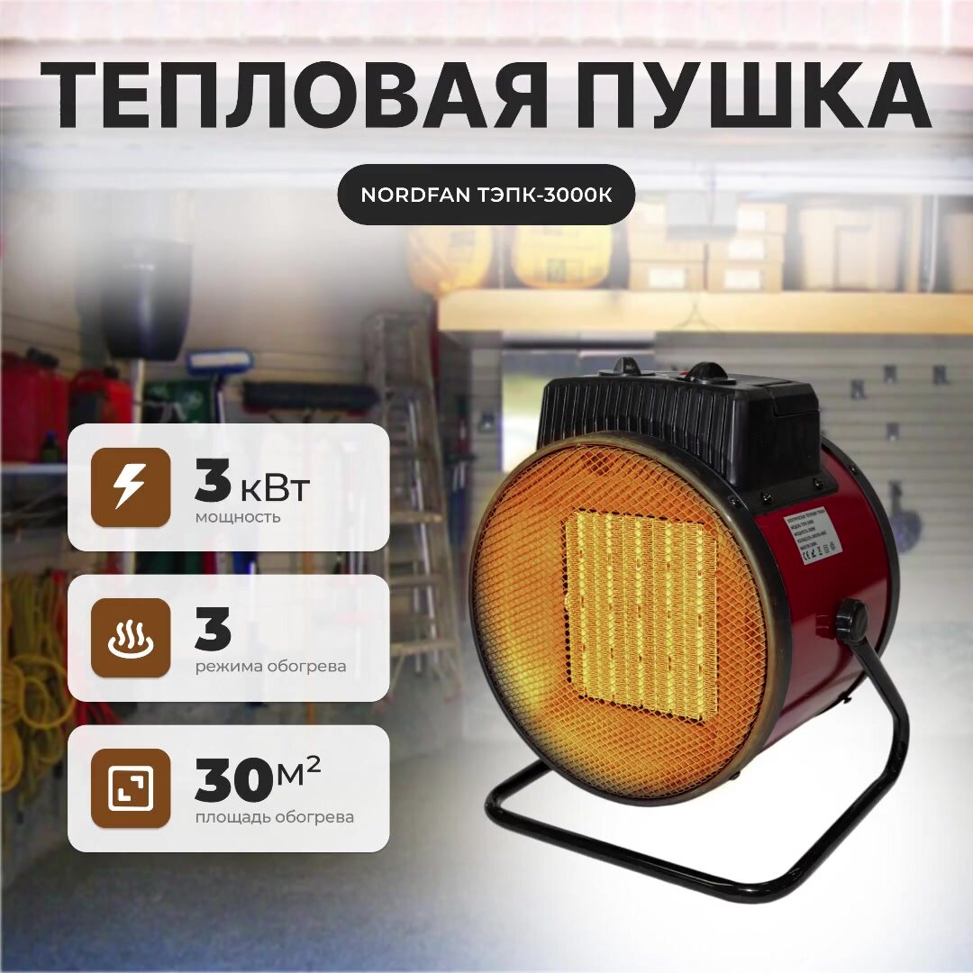 Тепловая пушка NORDFAN ТЭПК-3000К (3 кВт) — фото 1