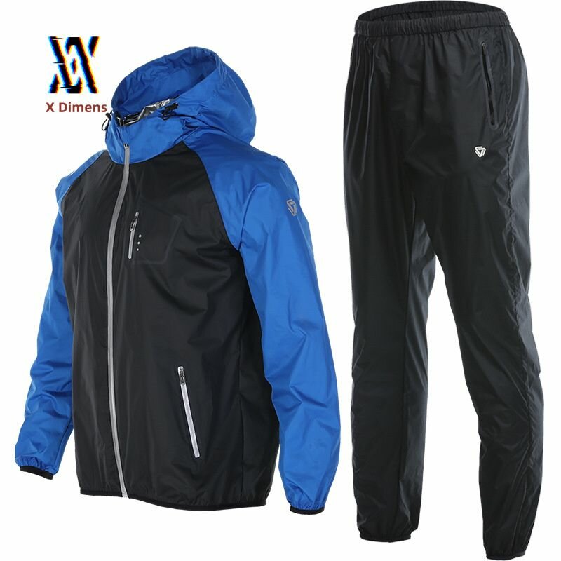 Спортивный костюм-сауна "Для похудения" мужской полиэстер темно-синий，60