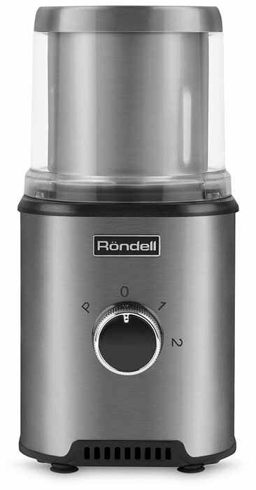 Кофемолка Rondell RDE-1150 (MC) вместимость 110 г серебро/черный