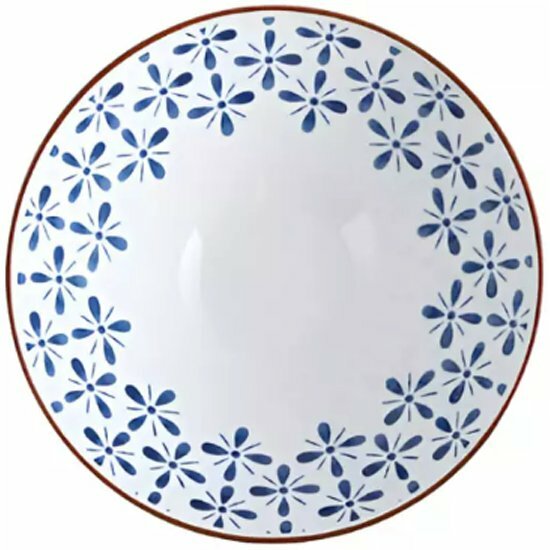 Тарелка Homium Japanese Collection "Очарование" 20 см, глубокая, белый/синий (platejcnew34blue)