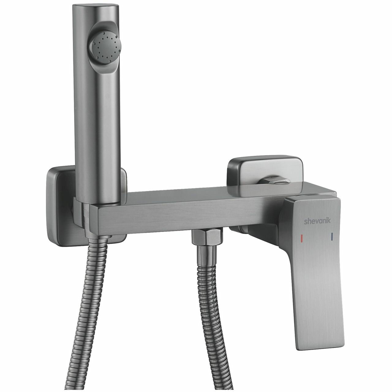 Гигиенический душ со смесителем Shevanik (Шеваник) , оружейная сталь, S4005T-1