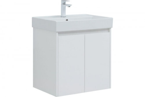 Тумба под раковину Aquanet Nova Lite 60 2 дв. цв. бел. глянец (298847)