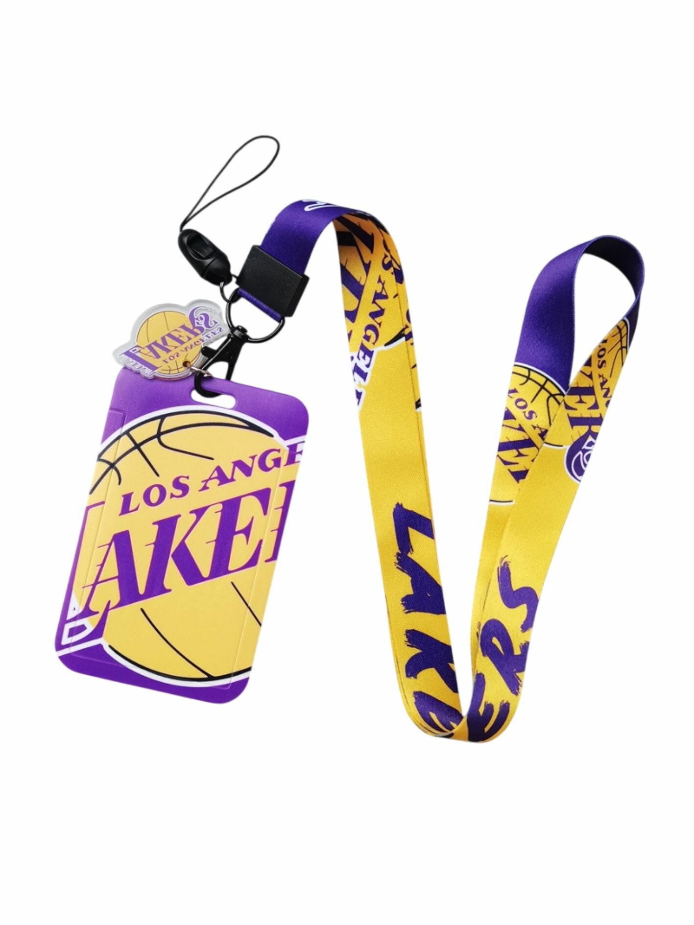 Чехол для пропуска на шею, Бейджик для пропуска - Los Angeles Lakers NBA