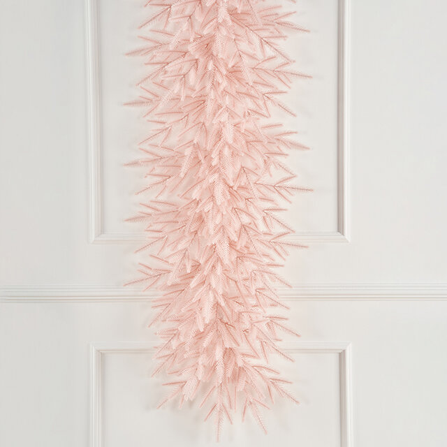 Хвойная гирлянда Розовая 150 35 см  литая 100   Max Christmas  ГРЗ35