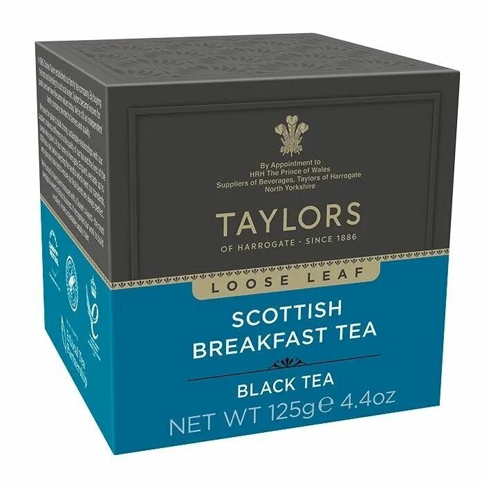 Чай черный листовой Taylors Harrogate Scottish Breakfast Tea, 125 г