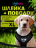Шлейка с поводком для собак ZooWell универсальная, размер XL черн...
