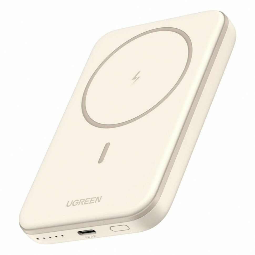 Внешний аккумулятор Ugreen PB560 5000mAh Magnetic Wireless Power Bank 15W (25207) белый