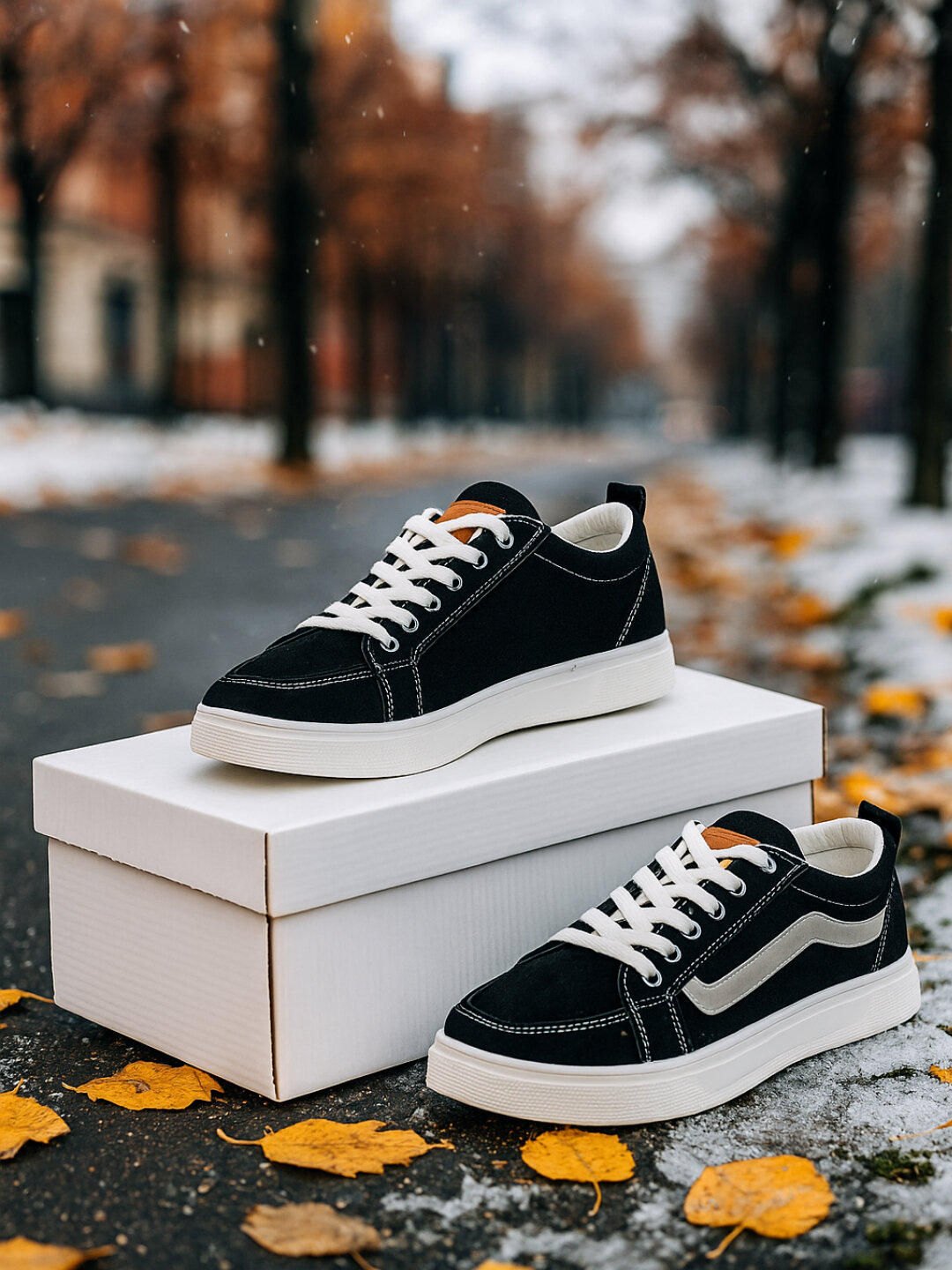 Кроссовки VANS, размер 40, black - white