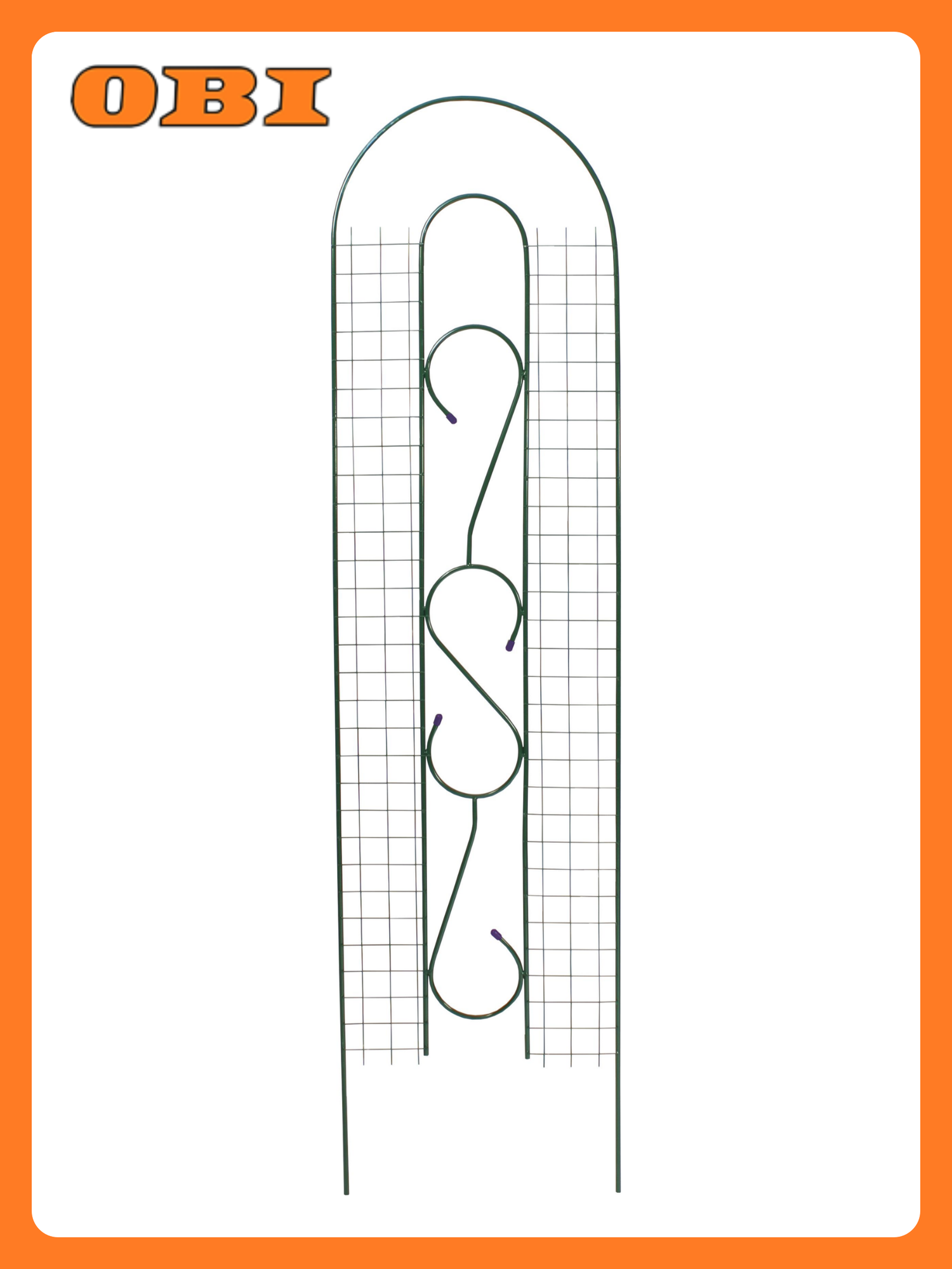 Шпалера Клевер-С неразборная для вьющихся растений металл 2.1 м зеленая