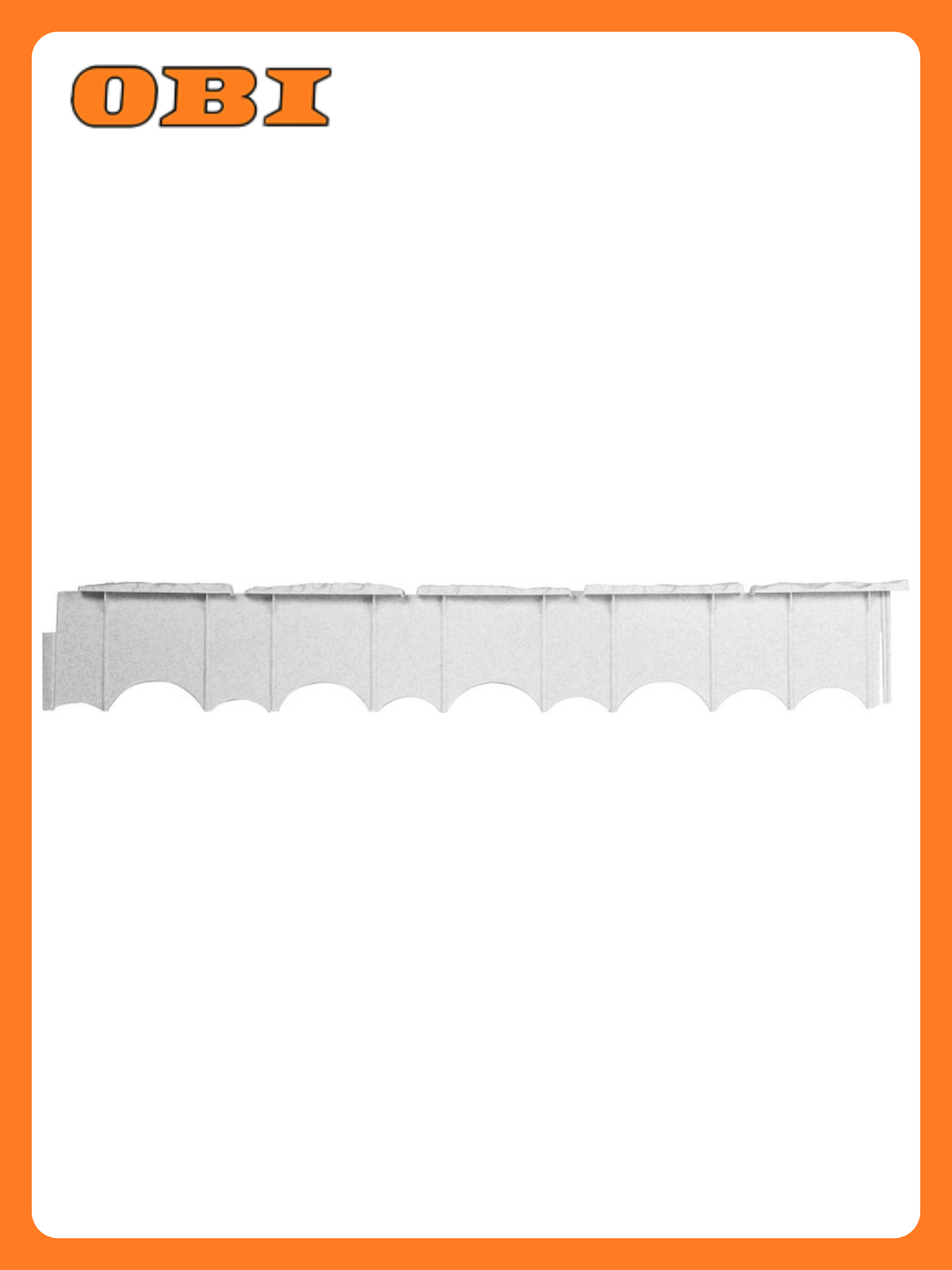 Декоративный бордюр Камешки Standartpark серый мрамор 075х0037х0125 м