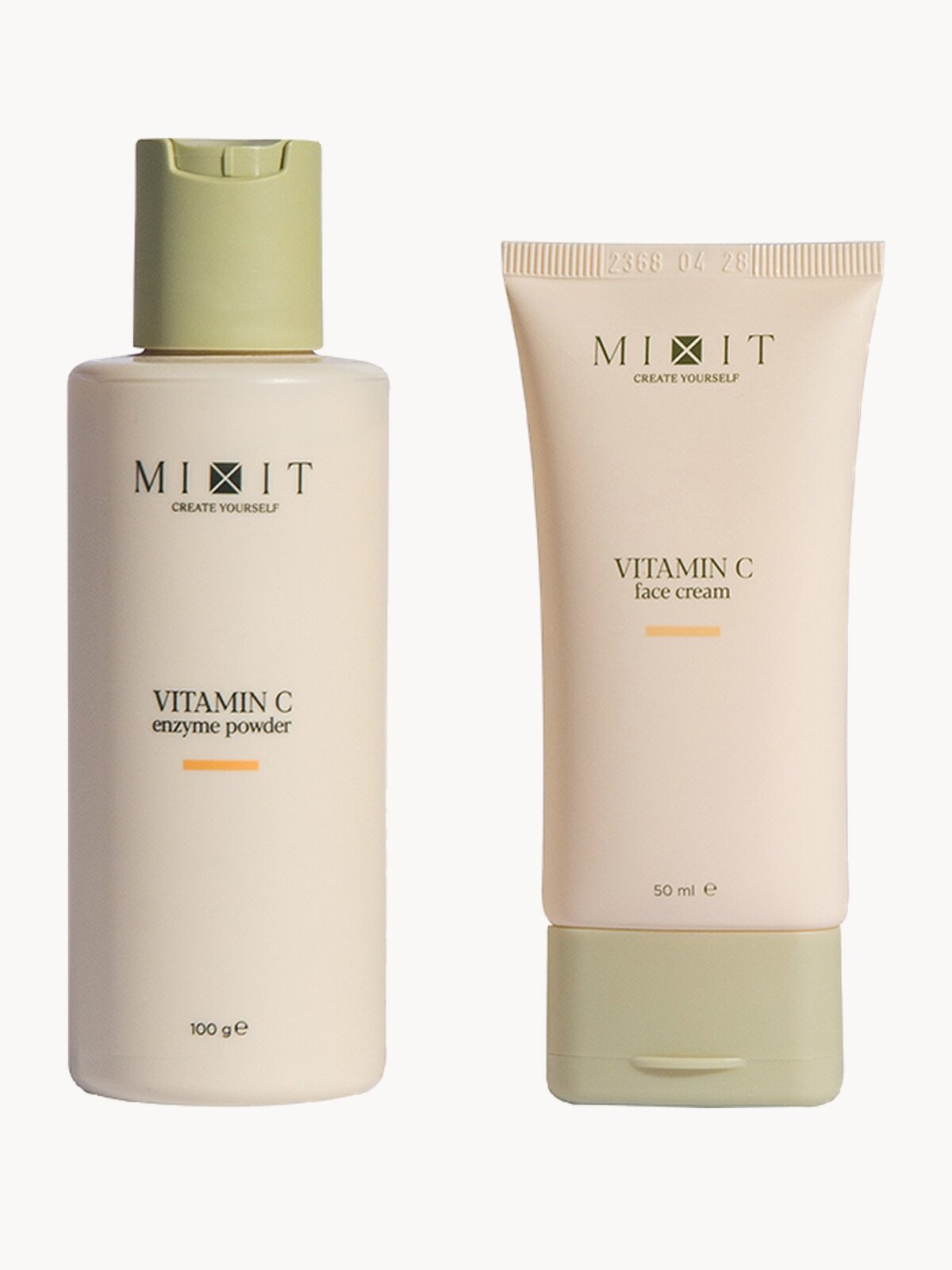 MIXIT Набор для лица, увлажняющий крем для лица с витамином С и энзимная пудра