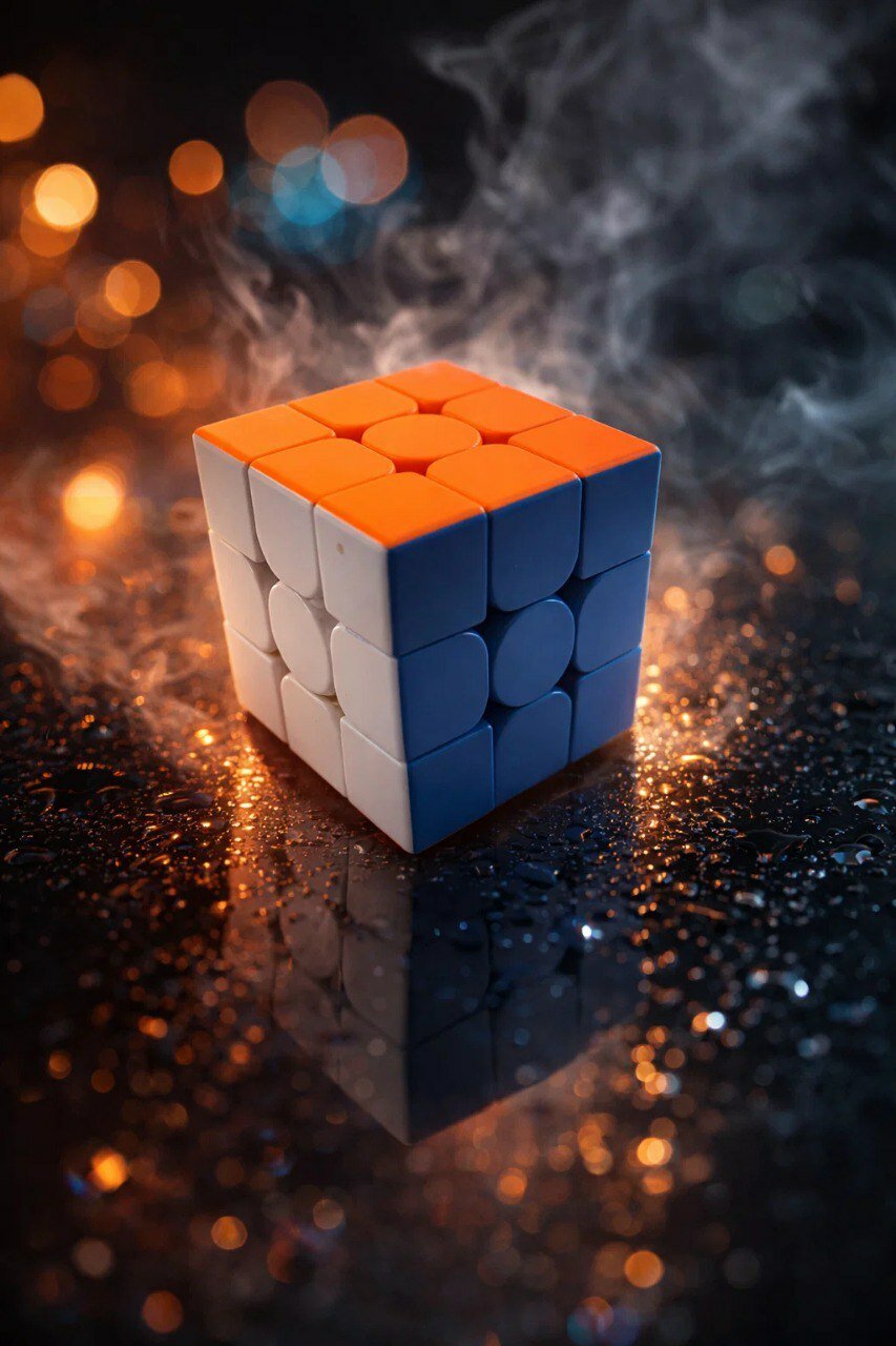 Кубик рубик скоростной, мягкий ход, 3*3, развивающая игрушка