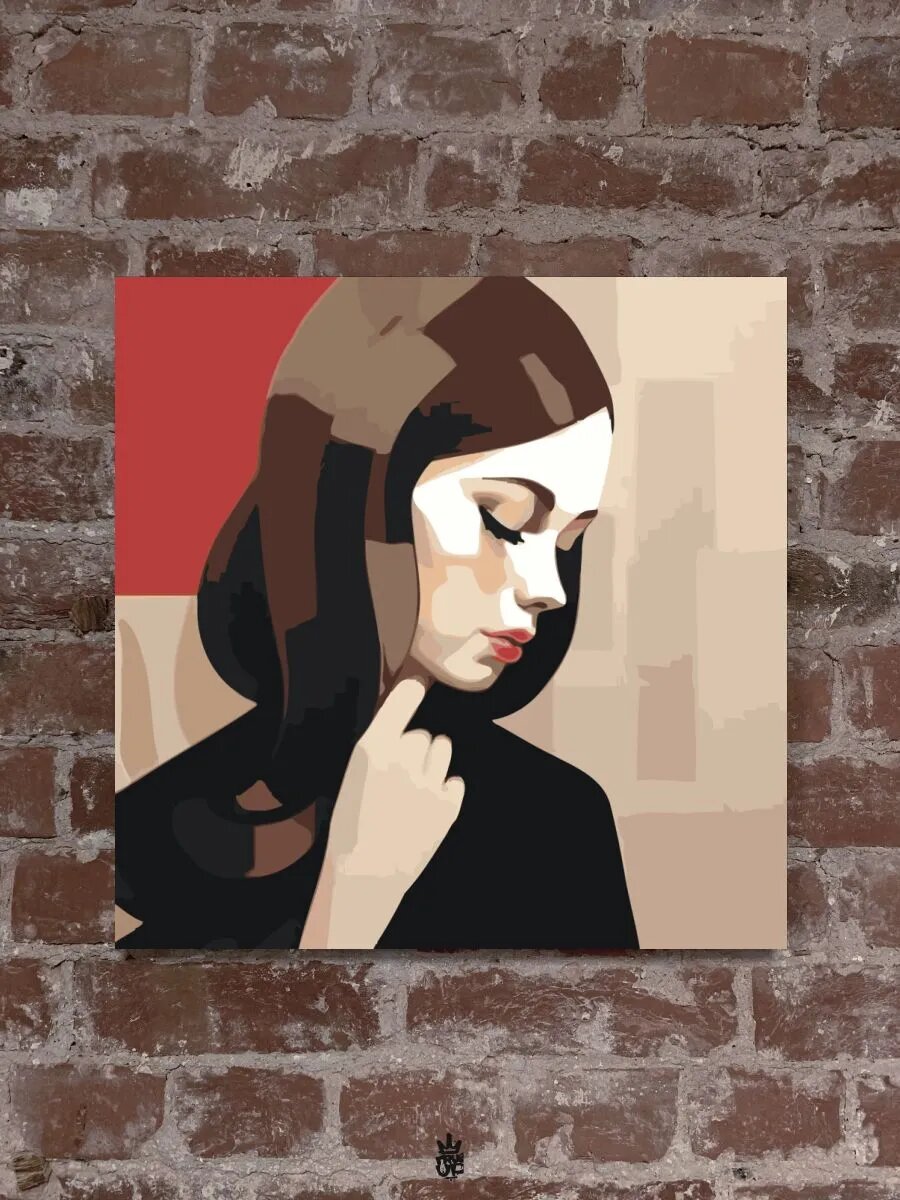 Девушка картина по номерам на холсте — фото 1