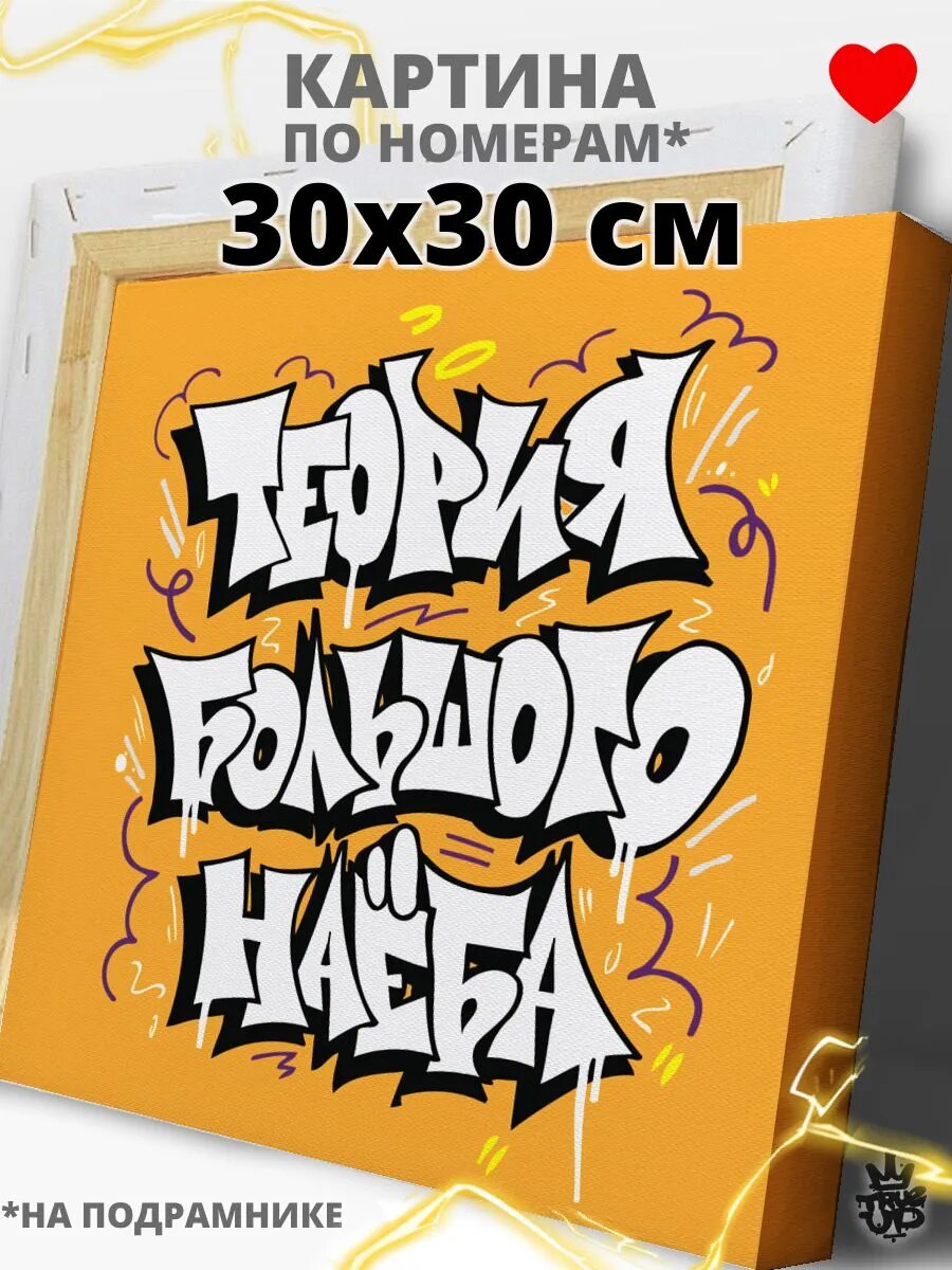 Граффити картина по номерам на холсте