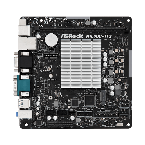 Материнская плата ASRock N100DC-ITX Retail материнская плата asrock z690 s1700 mitx z690m itx ax