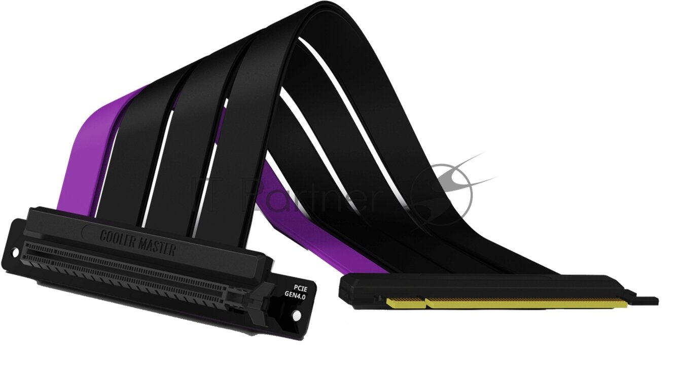 Райзер Cooler Master MasterAccessory Riser Cable PCIe 4.0 x16 - 300mm 90° Black/Purple MCA-U000C-KPCI40-300