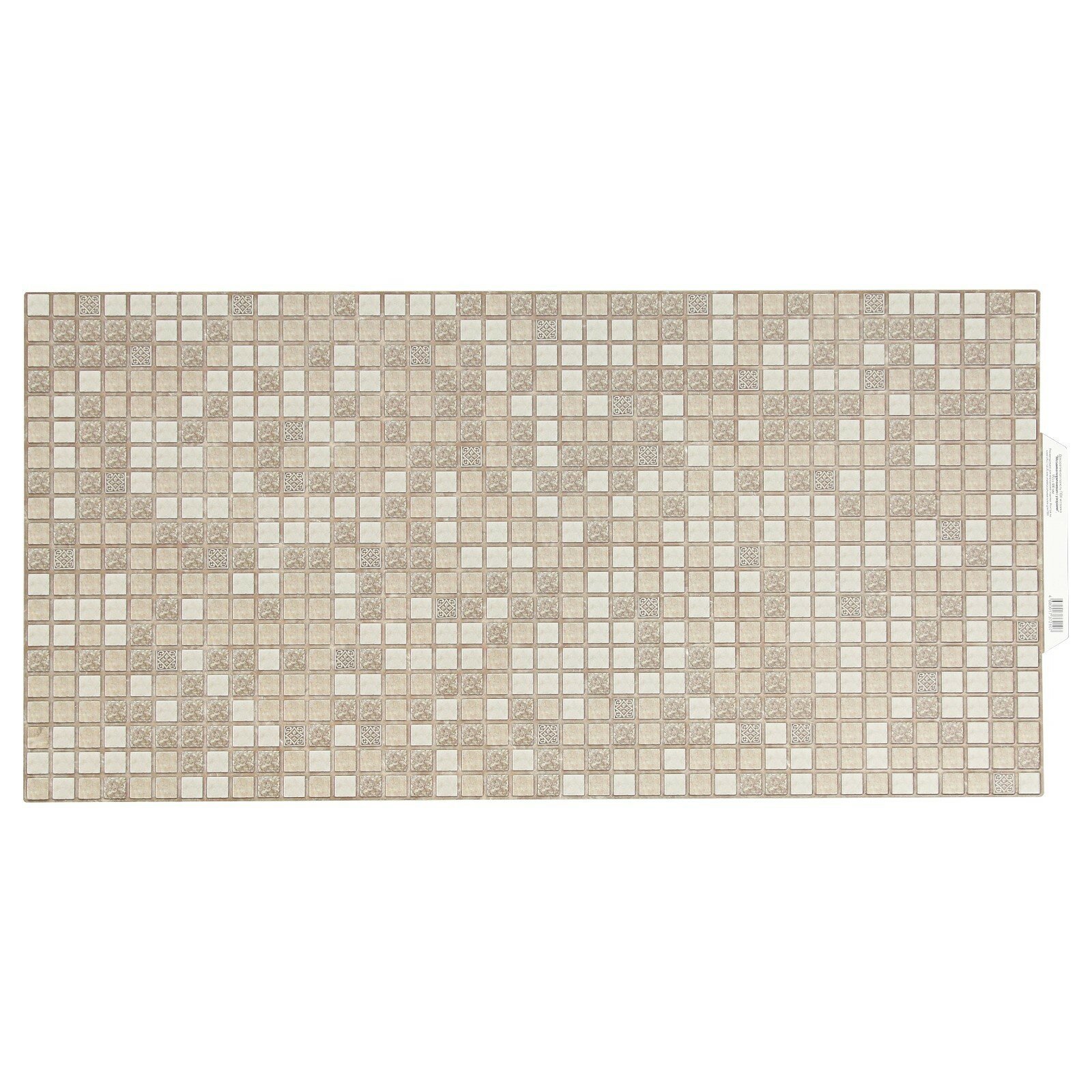 Панель ПВХ Мозаика коричневая с узорами 960х480 мм - фотография № 1