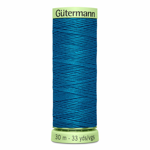 фото Нитки швейные top stitch 30/30 м для декоративной отстрочки, 100% полиэстер, gutermann 744506 (025 светлая морская волна), 5 шт