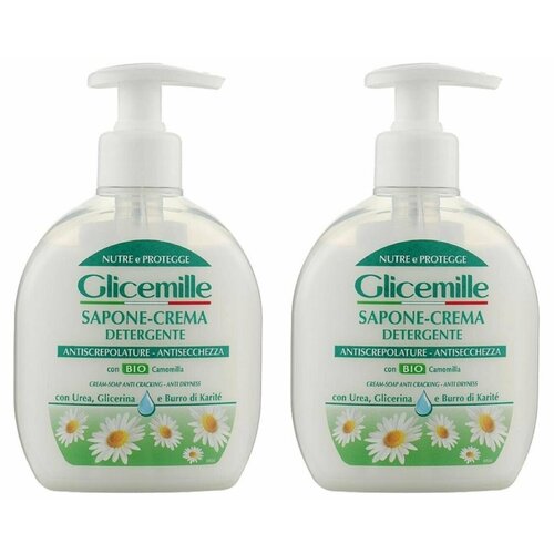 Glicemille Крем-мыло жидкое для увлажнения и защиты кожи, 300 мл , 2 шт