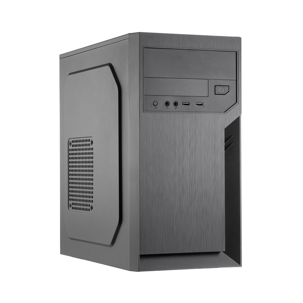 Корпус MiniTower Foxline FL-702 500W black (mATX, 2xUSB2.0) (FL-702-FZ500R)