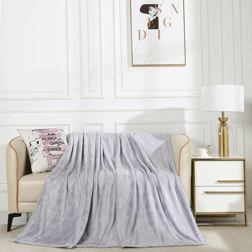 Плед 150х200 пушистый полуторный Cleo Magnolia, покрывало на кровать и диван, велсофт
