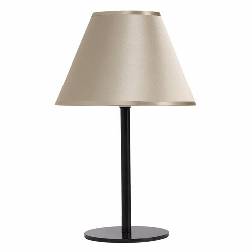 Светильник настольный 15ВТ Е27 абажур текстиль шампань основание МЕТ черн ВЫС 40СМ 21 ВЕК 2473₽