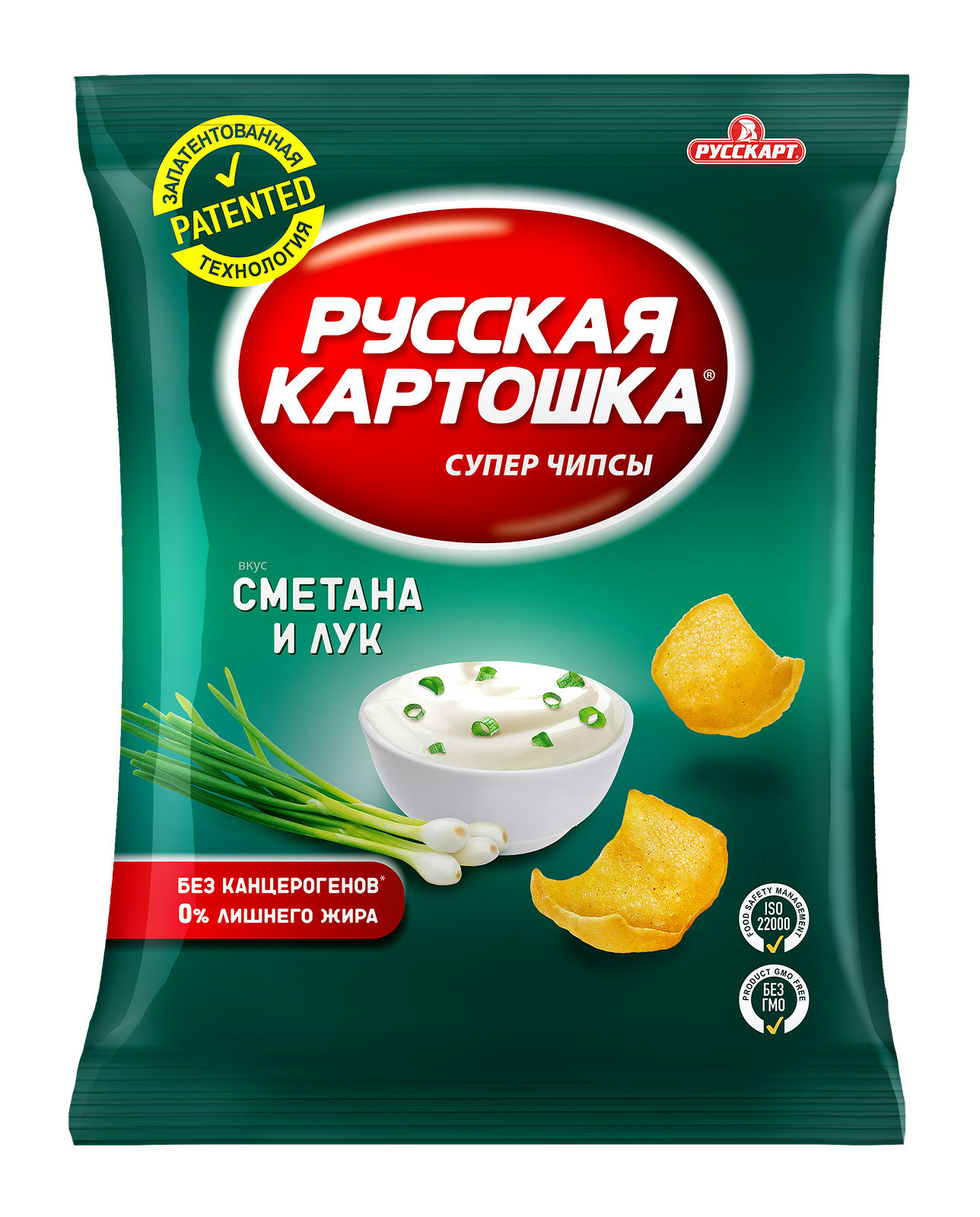 Чипсы Русскарт "Русская картошка" сметана и лук ХБИ 140г