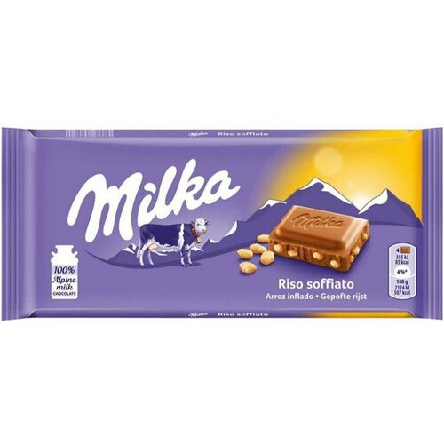 Молочный шоколад Milka Воздушный Рис 100 г Упаковка 20 шт