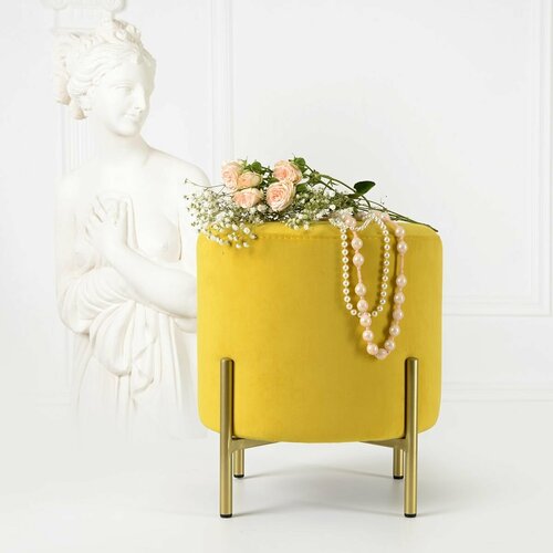 Пуф. Пуфик круглый SAMOYLOV MEBEL в прихожую. Банкетка для туалетного столика 35*35*40.