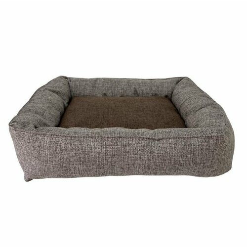 HOMEPET Лежак для домашних животных Жаккард Wool, Коричневый, 50 см х 45 см х 15 см