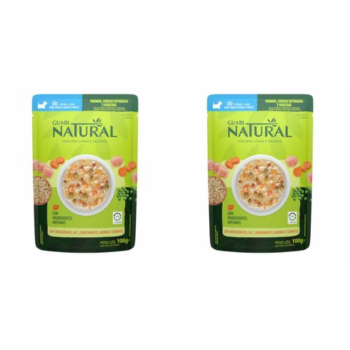 Guabi Natural Корм беззерновой для собак курица, цельнозерновые злаки и овощи, 100 г, 2 шт