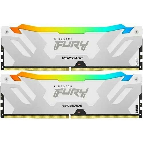 Модуль памяти Kingston 64GB DDR5 6000MHz DIMM FURY Renegade White RGB KF560C32RWAK2-64 2х32gb CL32 3531900₽