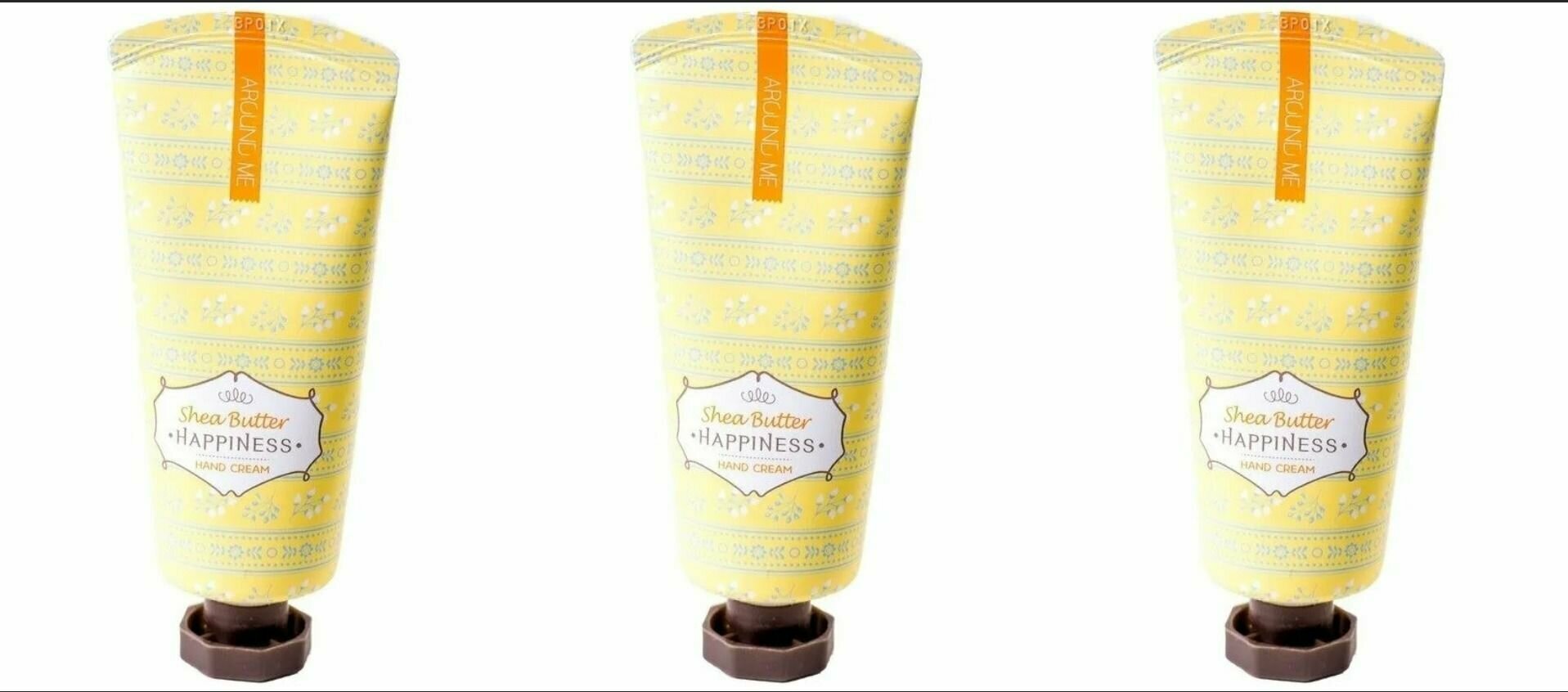 WELCOS Крем для рук Around me Happiness Hand Cream Shea Butter 60гр- 3 штуки