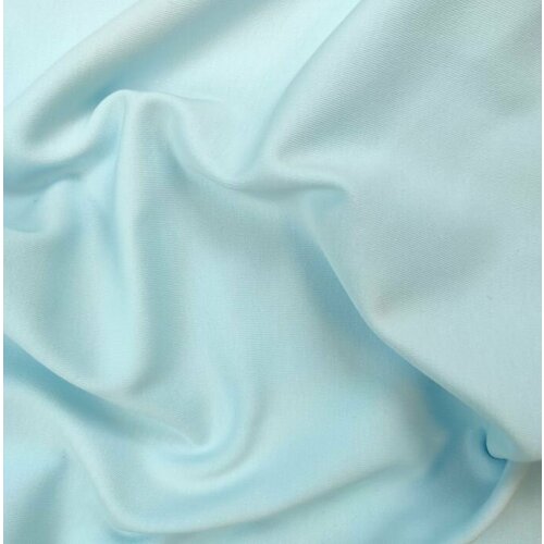 Ткань трикотаж кулирка (Голубой) 100 хлопок италия 50 cm*139 cm