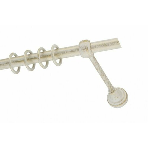 Карниз металлический однорядный DDA диаметр 16мм, белое золото, 140 см (66193 DDA)