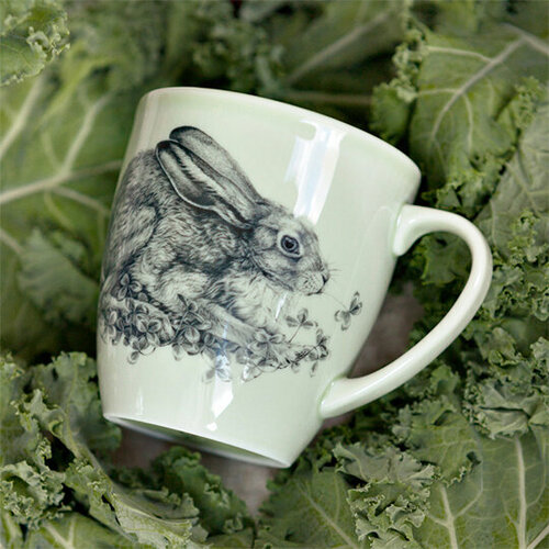 Кружка 'Зайчишка в клевере'