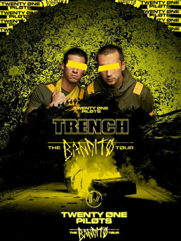 Плакат постер на бумаге Twenty One Pilots-The Bandito Tour/Двадцать один пилот/музыкальные/поп исполнитель/артист/поп-звезда. Размер 21 х 30 см