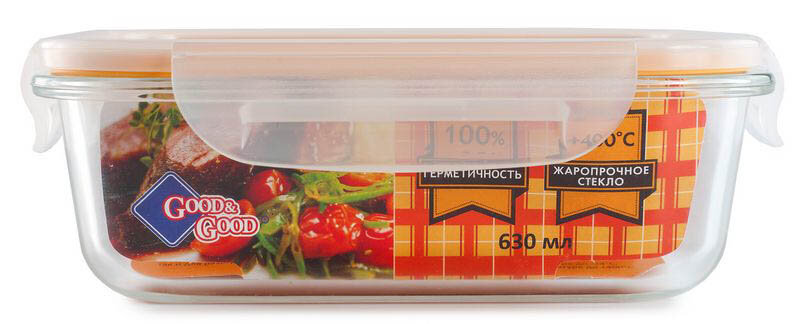 фото Контейнер пищевой Good&Good стекляный, 630мл