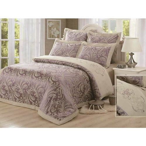 Постельное белье жаккардовое с вышивкой SILK PLACE 066-4-1521 1,5-спальное 50х70 (2шт)