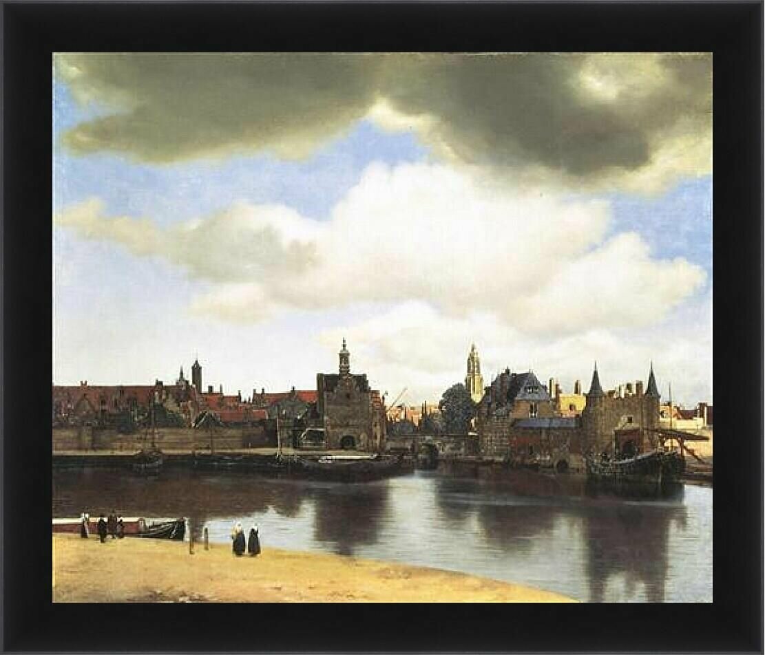 Плакат постер на холсте View of Delft. Ян Вермеер. Размер 30 х 42 см