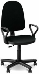 Кресло офисное престиж RU (GTP, PL56 крестовина пластик, V-4) черн.