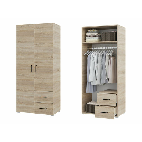 Шкаф "Victor" 2х. ств. 2 ящ. Сонома