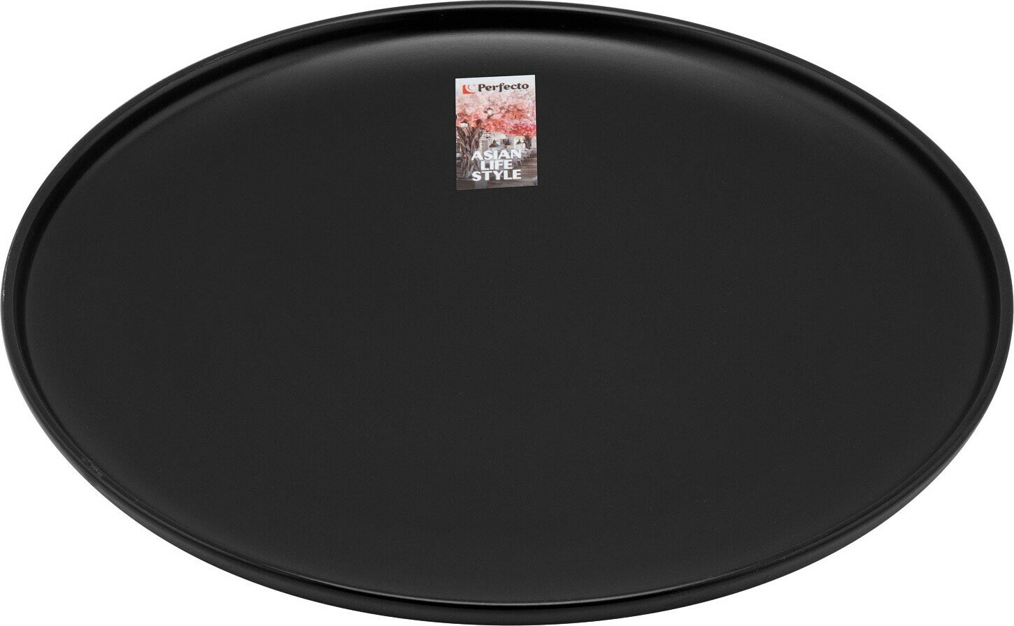 Тарелка обеденная керамическая, 25 см, серия ASIAN, черная, PERFECTO LINEA (17-122628)