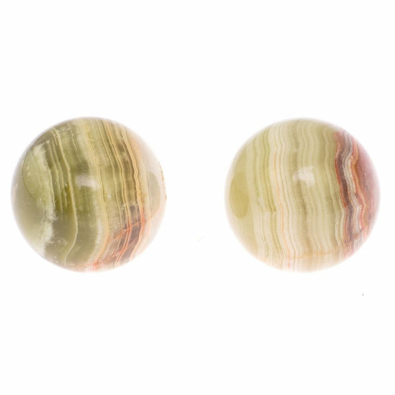 фото Уральский сувенир Набор из двух массажных шаров для рук из оникса (3,2 см)