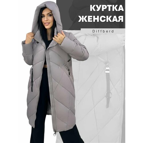 фото Куртка diffberd, размер 58, бежевый
